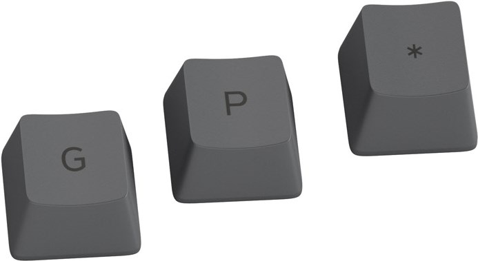 Actual product image Glorious PC Gaming Race GPBT Keycaps - 115 PBT keycaps, ISO, UK layout, Black Ash