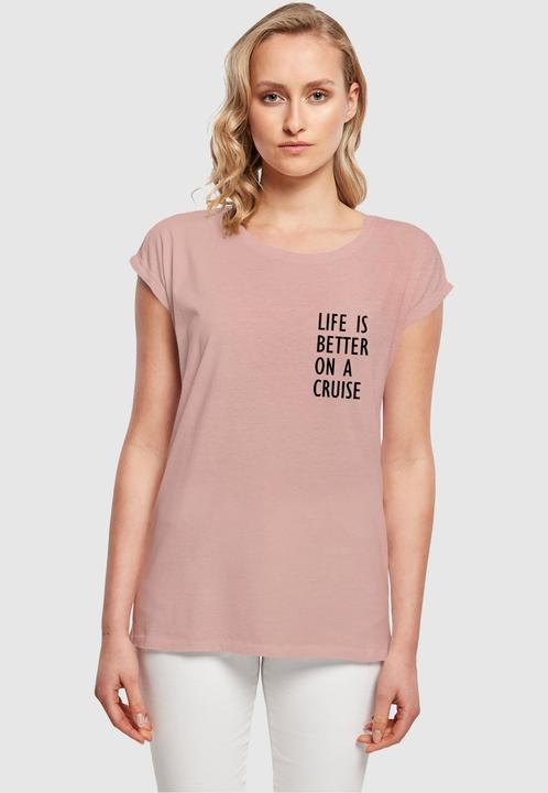 Immagine prodotto Merchcode Maglietta a spalla estesa da donna Life Is Better - 113659 (S)