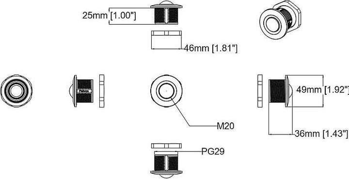 Produktbild Axis TF1203-RE RECESSED MOUNT 4 (Montage-Kit)