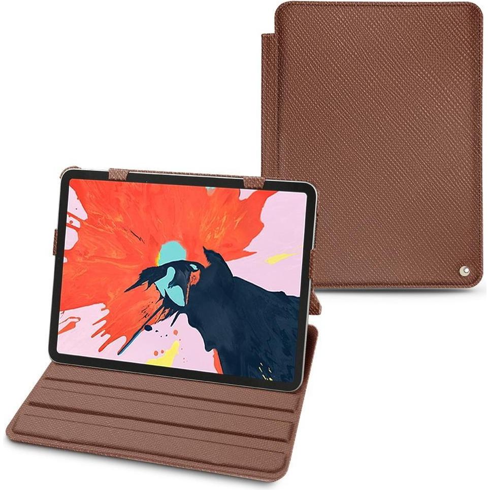 Noreve Lederschutzhülle horizontal (iPad Air 2022 (5. Gen), iPad Air 2020 (4. Gen)), Tablet Hülle, Braun