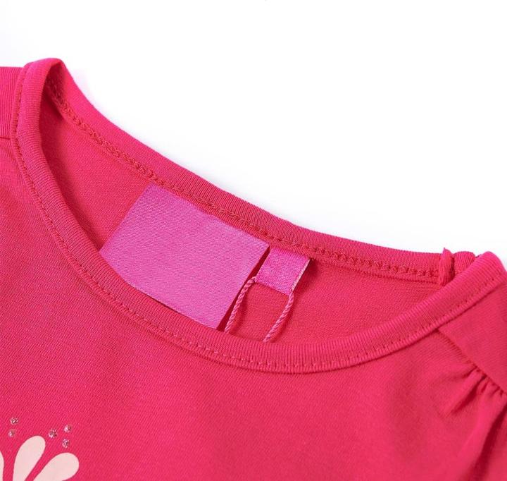 Immagine prodotto VidaXL Camicia a maniche lunghe per bambini rosa acceso 116,Materiale: 95% cotone (116)