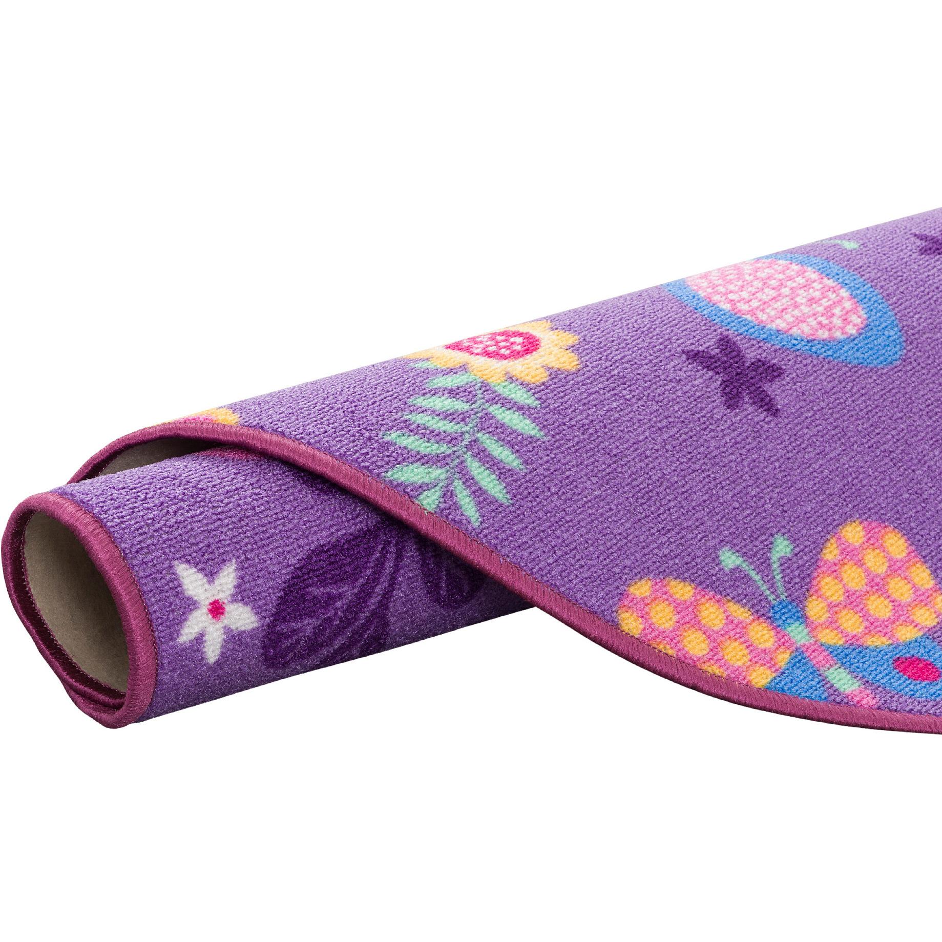 Thumbnail - Snapstyle, Kinderteppich, Kinder Spiel Teppich Schmetterling Rund (100 x 100 cm)