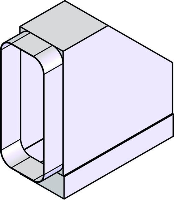 Actual product image Hastrag Connection sleeve 90° for flat duct
