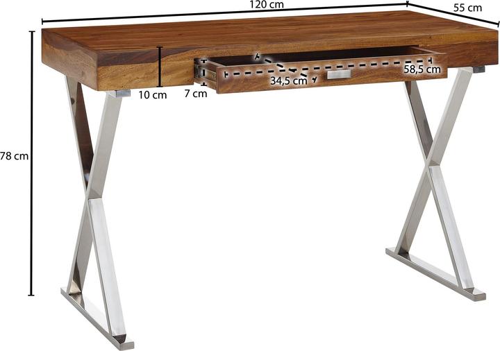 Produktbild FineBuy Schreibtisch (120 x 55 x 78 cm)