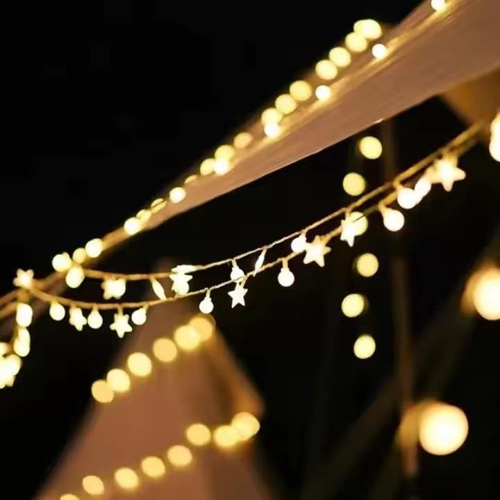 Image du produit Emos 10 m lange Lichterkette (80 LEDs) mit USB-Anschluss, Sterne und Kugeln, warmweiss (10 m)