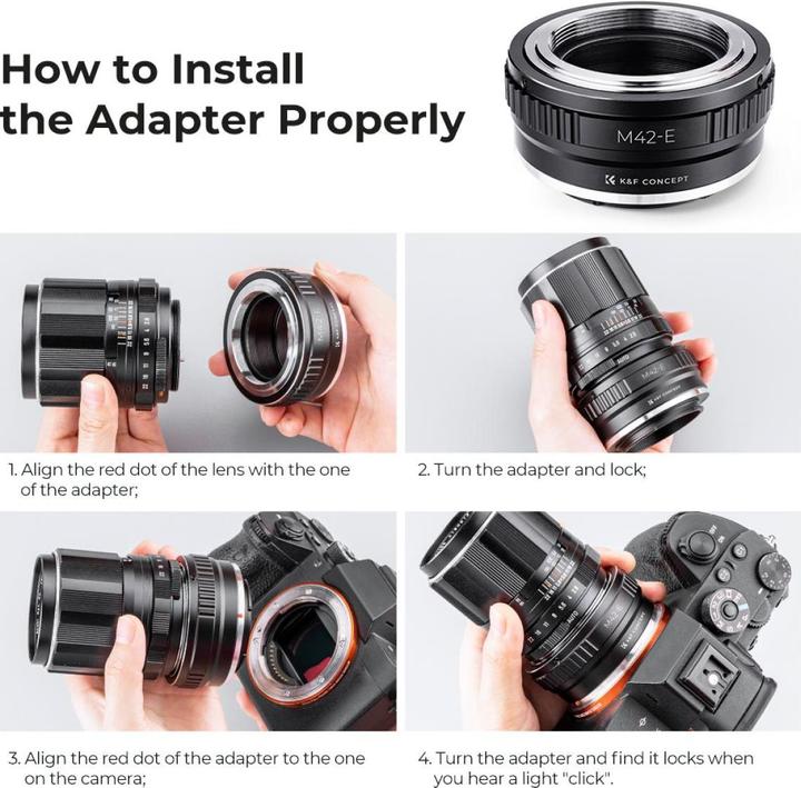 Produktbild K&F Concept High Precision Lens Adapter Mount, M42-NEX
