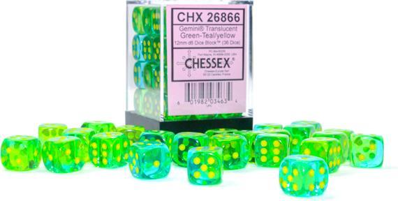 Translucent Green-Teal, Yellow