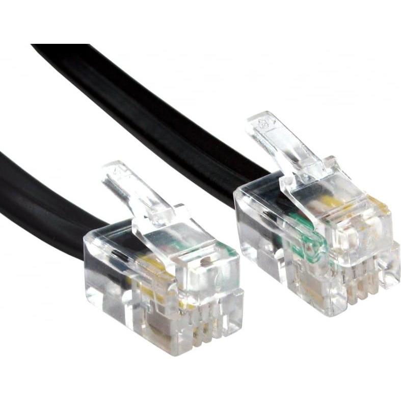 Cables Direct CDL 2m Coiled Handset Cord - Black, Telefon Zubehör