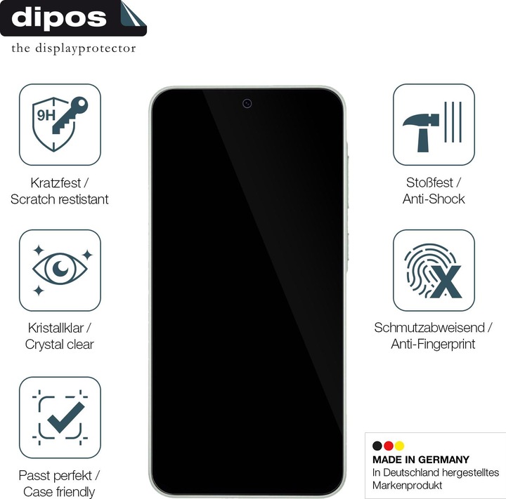 Actual product image Dipos Anti-Shock Screen Protector Clear (1 Piece, Samsung Galaxy A26)