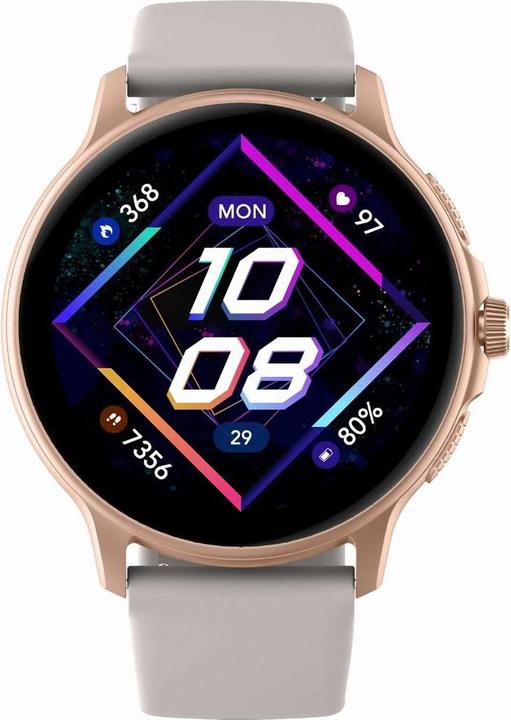 Produktbild Gravity GT12-5 Damen-Smartwatch, graues Silikonarmband + Roségold-Armband