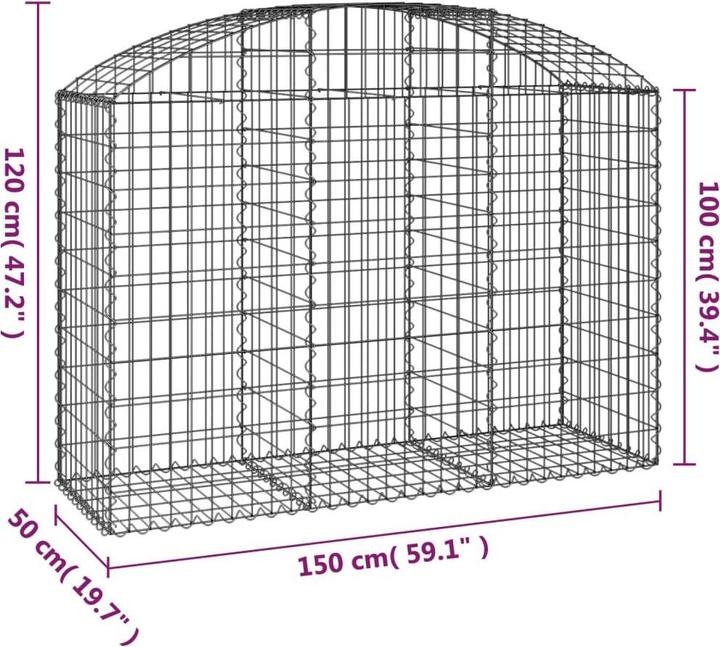 Produktbild vidaXL Gabionenkorb