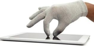 Actual product image Agloves Natural Touch Gloves for Touchscreens White (L)