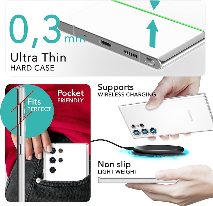 Actual product image Nalia Extremely Thin 0.3mm Matt Hardcase (Samsung Galaxy S24 Ultra)
