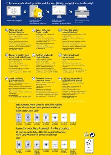 Image du produit Avery Étiquettes en papier très résistantes