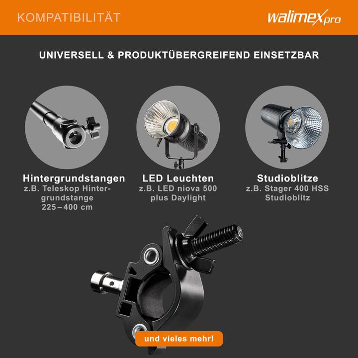 Actual product image Walimex Spigot clamp 28mm-35mm (Protective film)