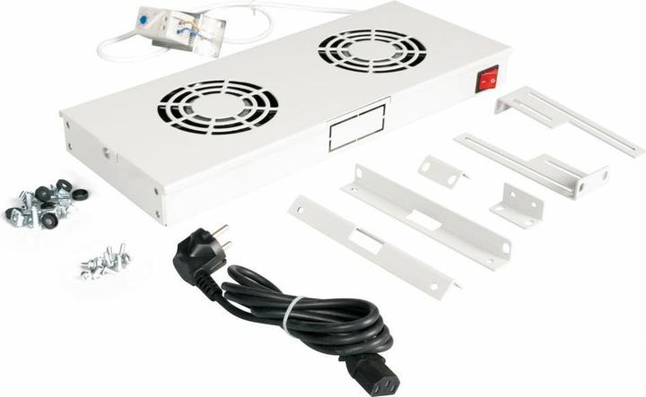 Actual product image equip Fan module for server enclosures, 4x fans RAL7035