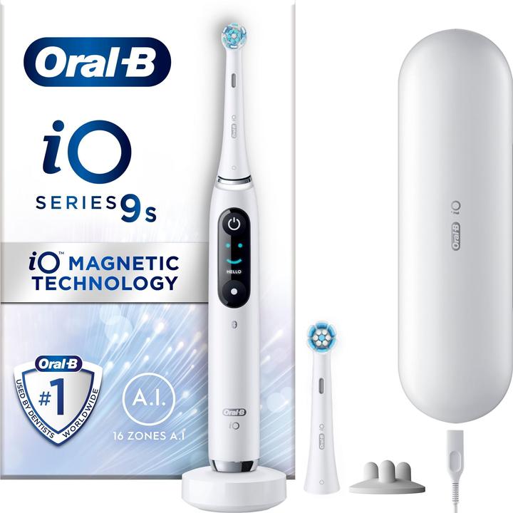 Actual product image Oral-B iO9S White Alabaster Electric Toothbrush (Oscillating toothbrush)