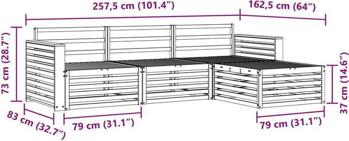 Produktbild vidaXL Outdoor-Sofa