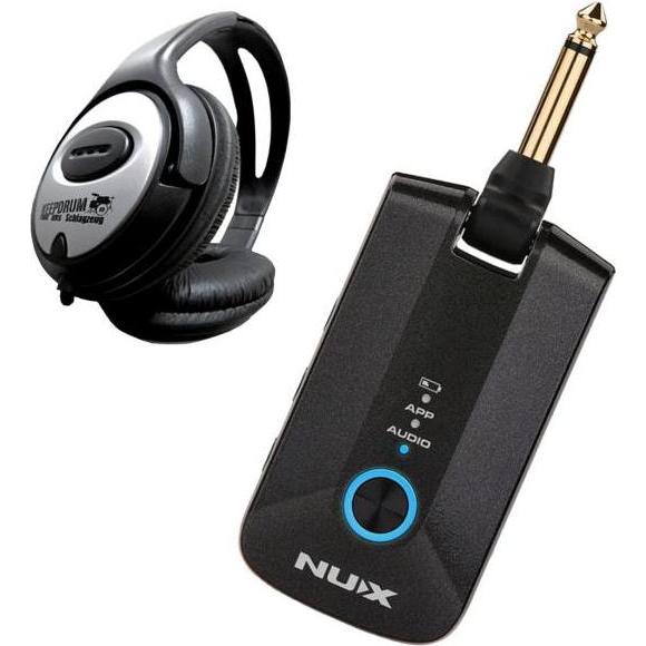 NUX Mighty Plug Pro Amp-Plug mit Kopfhörer (Bass Boost, Display, USB-DAC, Gain-Schalter, Powerbank, USB Host, Mikrofon, ...