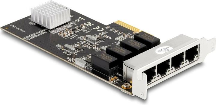 Actual product image Delock Network card 4x RJ45 1Gbps, PCI Express x4 (PCI Express 2.0 x4)