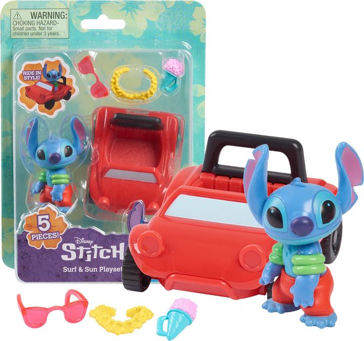Immagine prodotto Just Play Minifigure di Lilo & Stitch - playset Surf & Sun Stitch 7 cm
