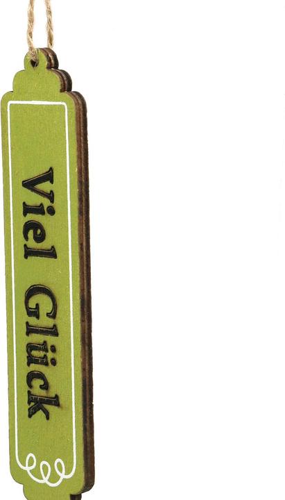 Actual product image Viana Holzhänger Geschenkanhänger mit Sprüchen 12er Set (12x)