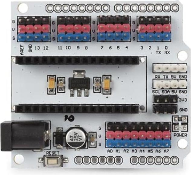 Productafbeelding Whadda Multifunctionele uitbreidingskaarten voor Arduino Nano UNO (Uitbreiding)
