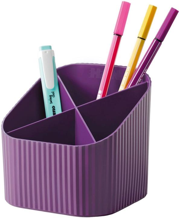 Produktbild Han Stifteköcher Re-X-LOOP, lila 4 Fächer, 100% recycelter Öko-Kunststoff