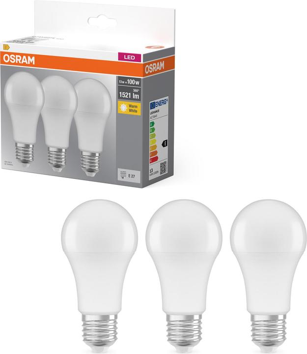 Immagine prodotto Osram Base Led Classic A (E27, 14 W, 1521 lm, 3 x, F)
