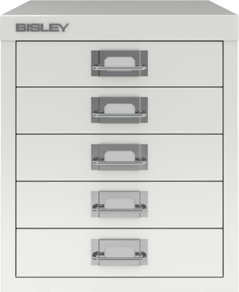 Actual product image Bisley MultiDrawer™ L125 drawer cabinet traffic white with 5 drawers 27.9 x 38.0 x 32.5 cm (27.90 x 38 x 32.50 cm)