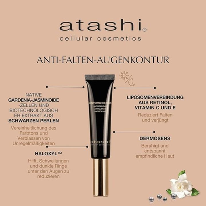 Actual product image Atashi CELULLAR COSMETIC gardenia contorno de ojos 15 ml (Eye Care Cream, 15 ml, Day, Night)