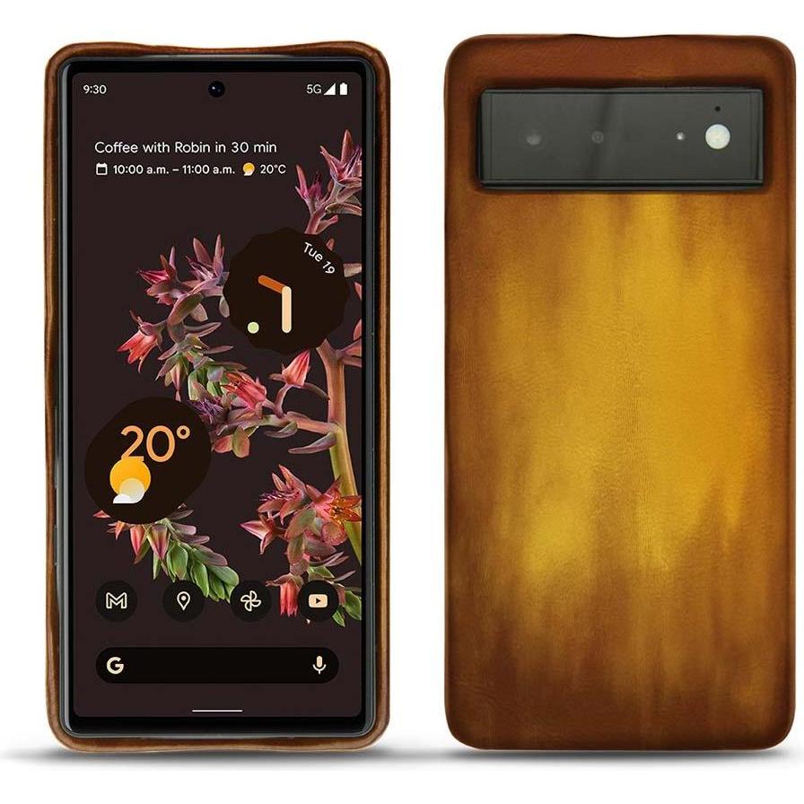Noreve Lederschutzhülle (Google Pixel 6), Smartphone Hülle, Gold