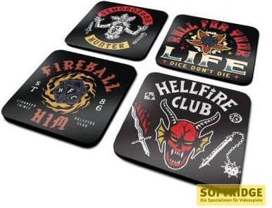 Produktbild Pyramid STRANGER THINGS 4 - Hellfire Club - Pack de 4 Dessous de Verre (4 x, Glasuntersetzer)
