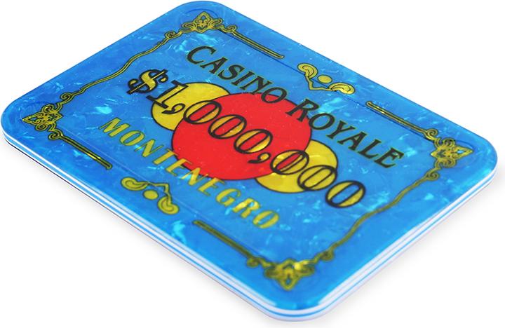Actual product image Blomm & Berger Casino Royale $1 million plaque (poker plaque, light blue)