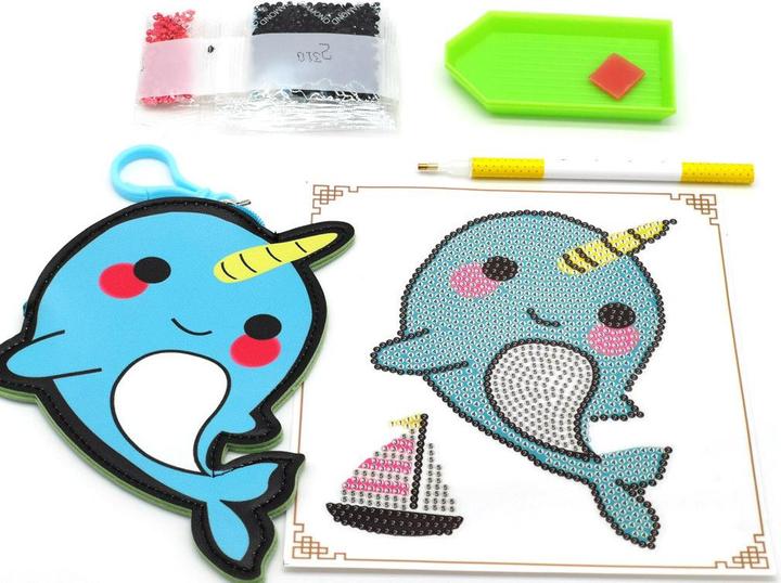 Produktbild Cover-Discount DIY Bastel-Set Glitzer Strasssteine Anhänger Walfisch