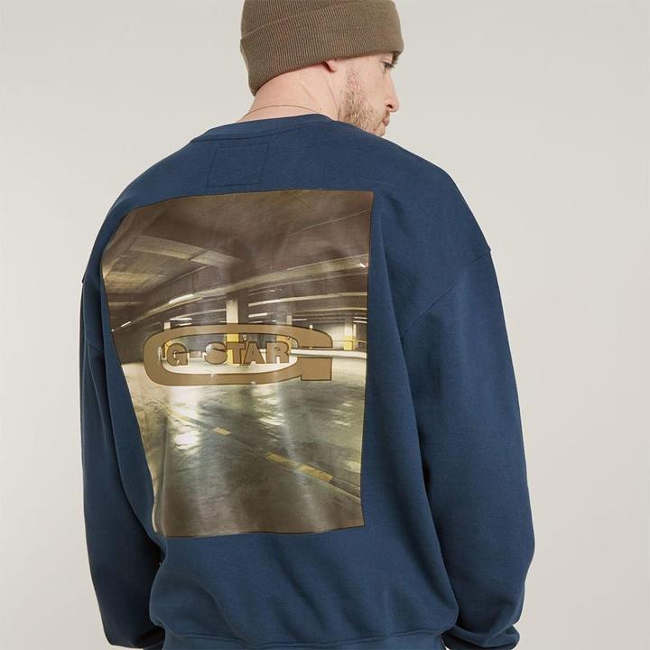 Image du produit G-Star Pull ample avec impression au dos (XL)