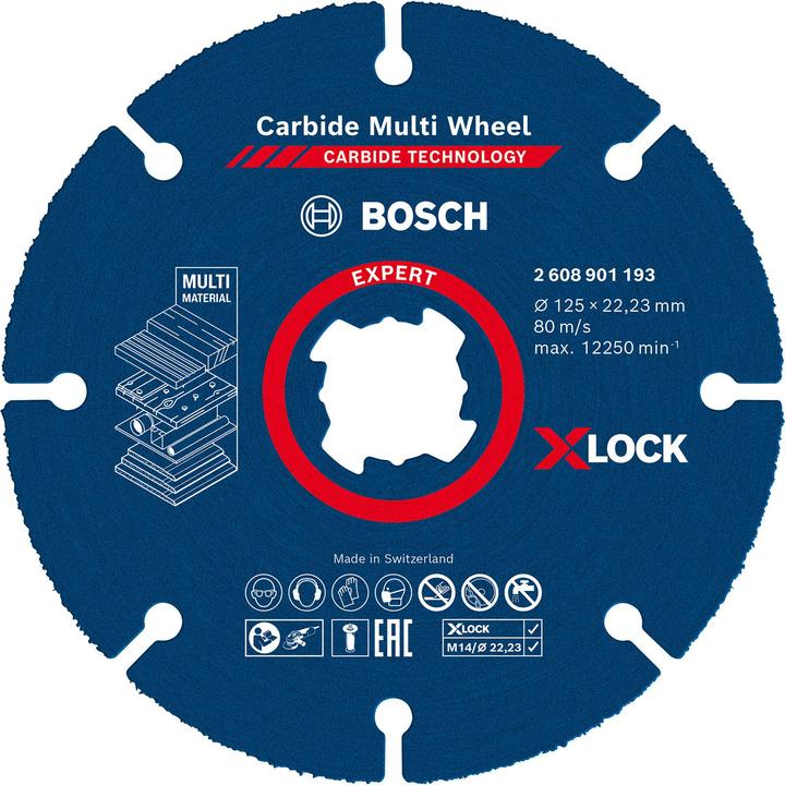 Produktbild Bosch Professional Zubehör EXPERT Carbide Multi Wheel X-LOCK Trennscheibe, 125 mm, 22,23 mm
