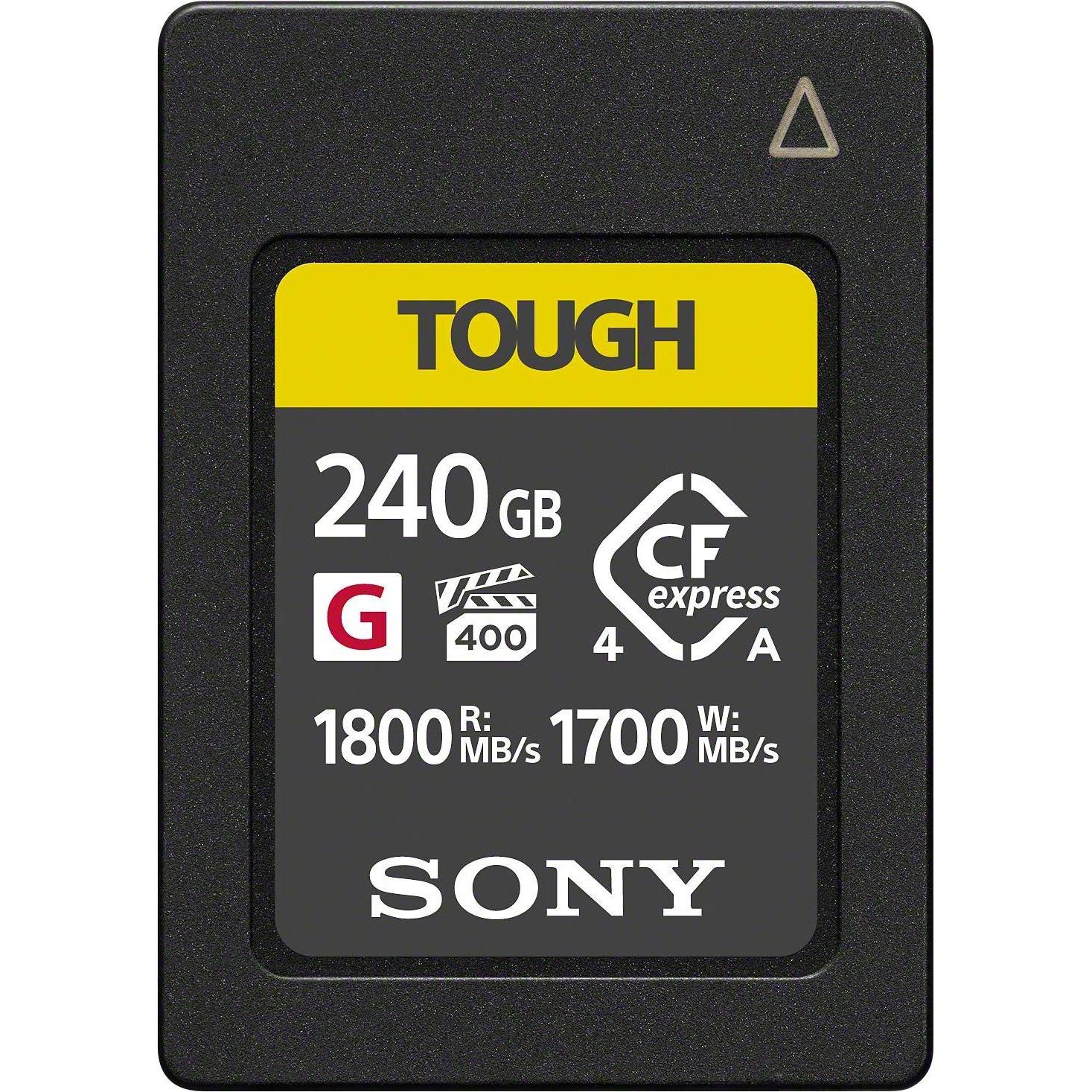 Sony CFexpress Typ-A 240GB Tough 4.0 (240 GB, CFexpress Typ A), Speicherkarte, Schwarz