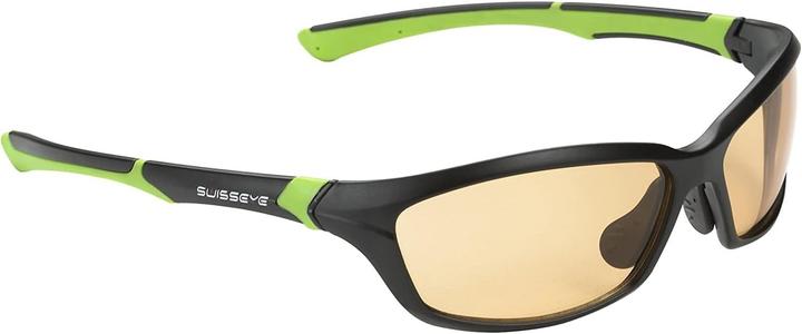 Actual product image Swiss Eye Men's Drift Cycling Goggles (Black, Green, orange smoke FM)
