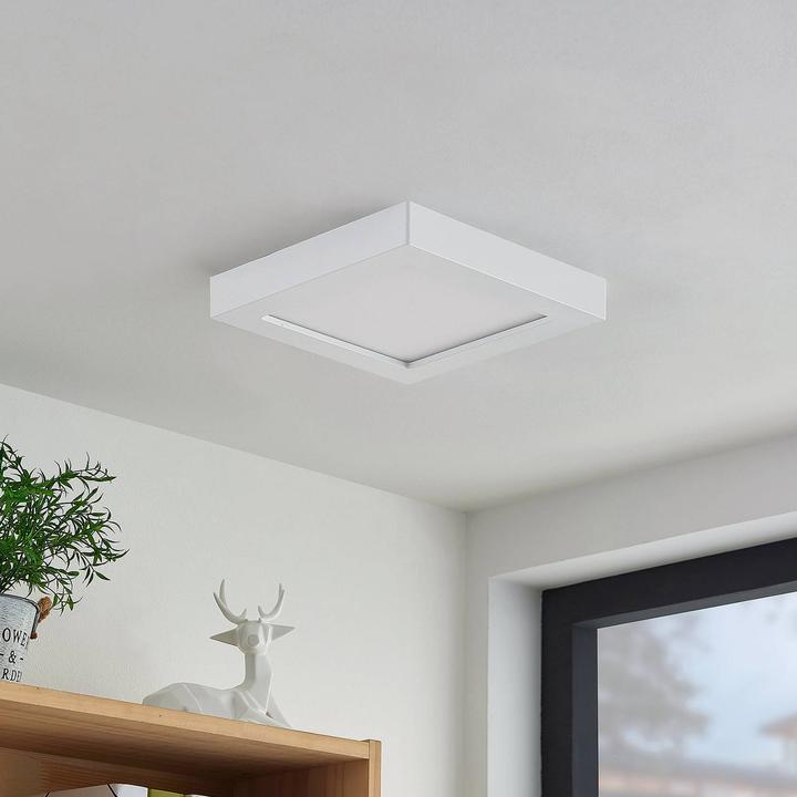 Image du produit Prios Alette LED plafonnier, blanc, 22,7 cm 24W (2656 lm)