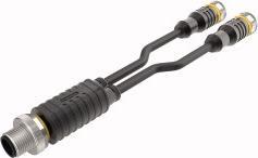 Produktbild Turck 2-fach-Verteilersysteme Y-Verteiler mitLeitung Stecker M12x1-2x Kupplung M12x1 (M12)