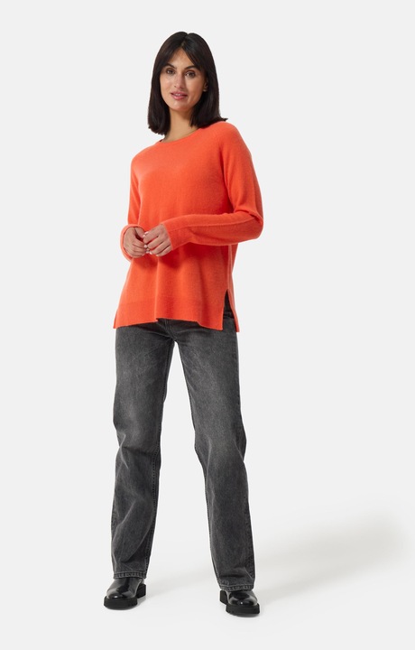 Produktbild Cash-Mere Kaschmir Rundhals Pullover mit Seitenschlitzen (S)