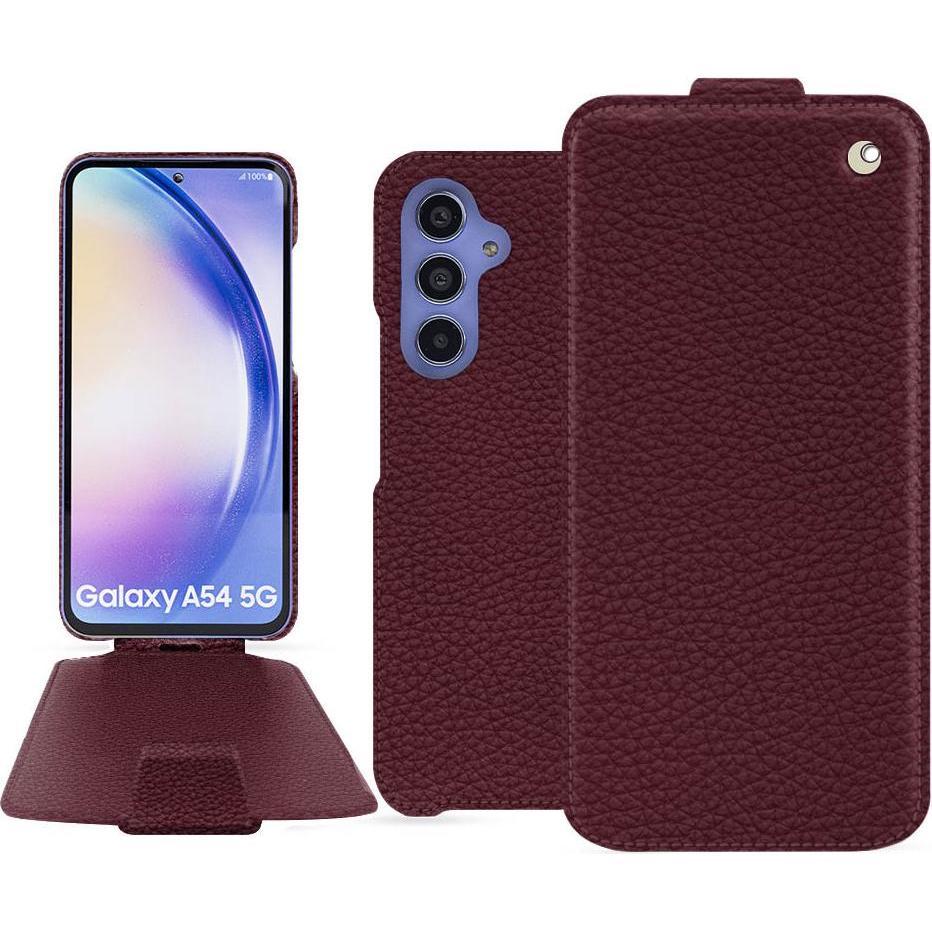 Noreve Lederschutzhülle vertikal (Samsung Galaxy A54 5G), Smartphone Hülle, Violett