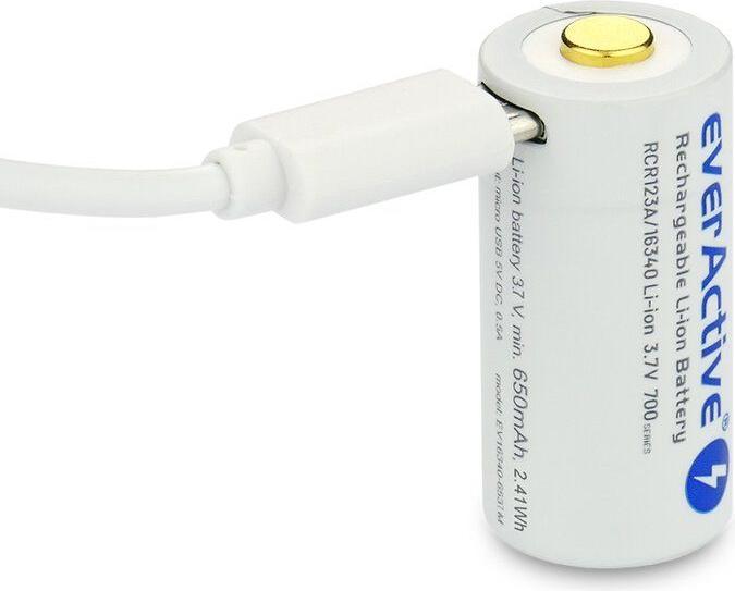 Actual product image Everactive 16340 / RCR123A 3.7V 700 mAh - Rechargeable battery (1 pcs., RCR123A, 650 mAh)