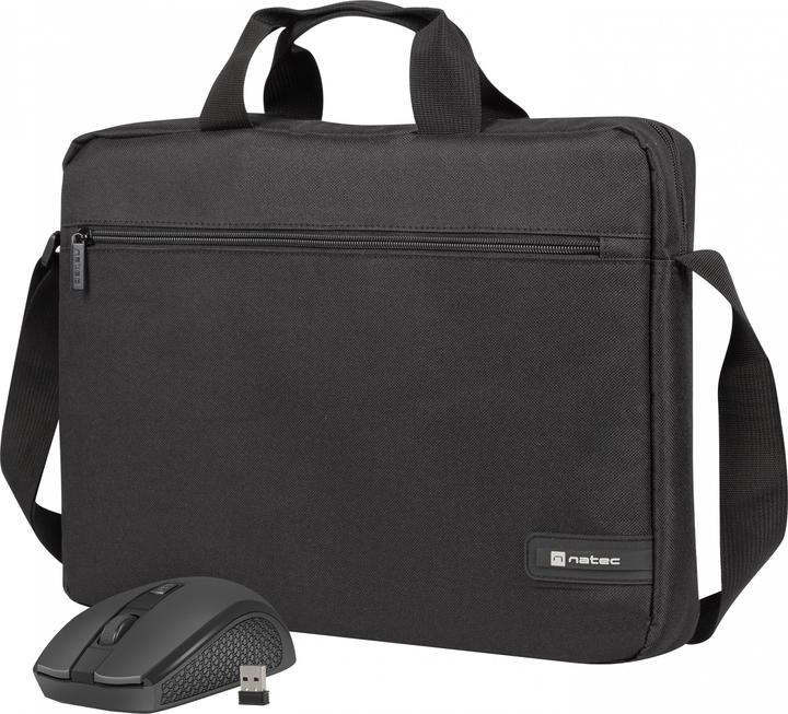 Immagine prodotto Genesis Borsa Per Laptop Wallaroo 2 15,6" Nera Con Mouse Wireless Nero (15.60", Universale)