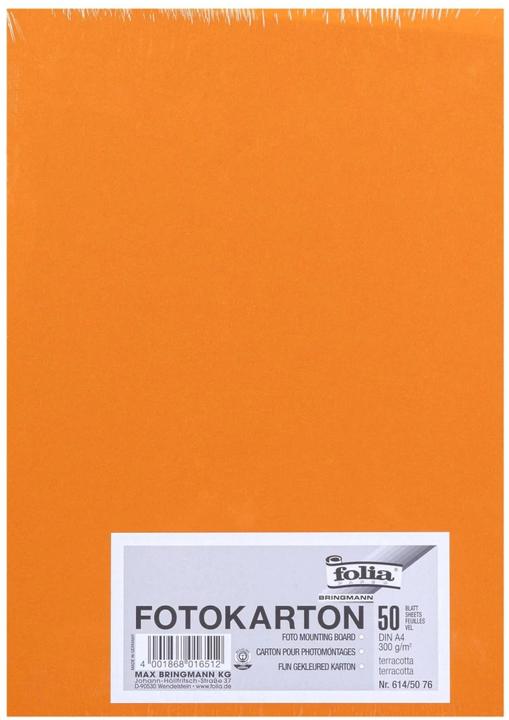 Produktbild Folia Fotokarton A4, Terracotta, 50 Stück (300 g/m², 1x)