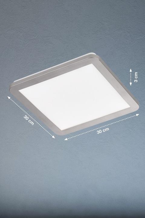 Actual product image Fischer & Honsel Gotland LED bathroom ceiling light 30x30cm 15W warm white dimmable IP44 20255