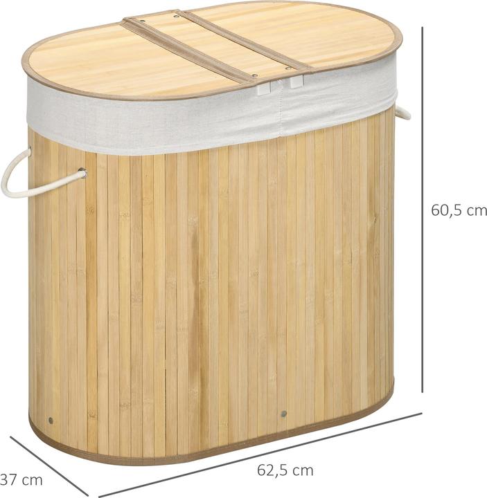 Actual product image Homcom Laundry basket with lid (100 l)