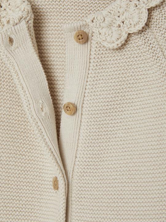Image du produit Vertbaudet Combinaison bébé en tricot avec col en crochet (80)