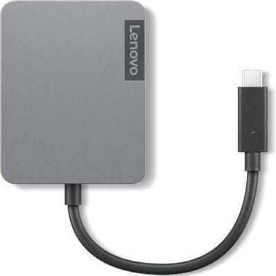 Lenovo GX91A34575 (USB-C, 4 Ports), Dockingstation + USB Hub, Grau